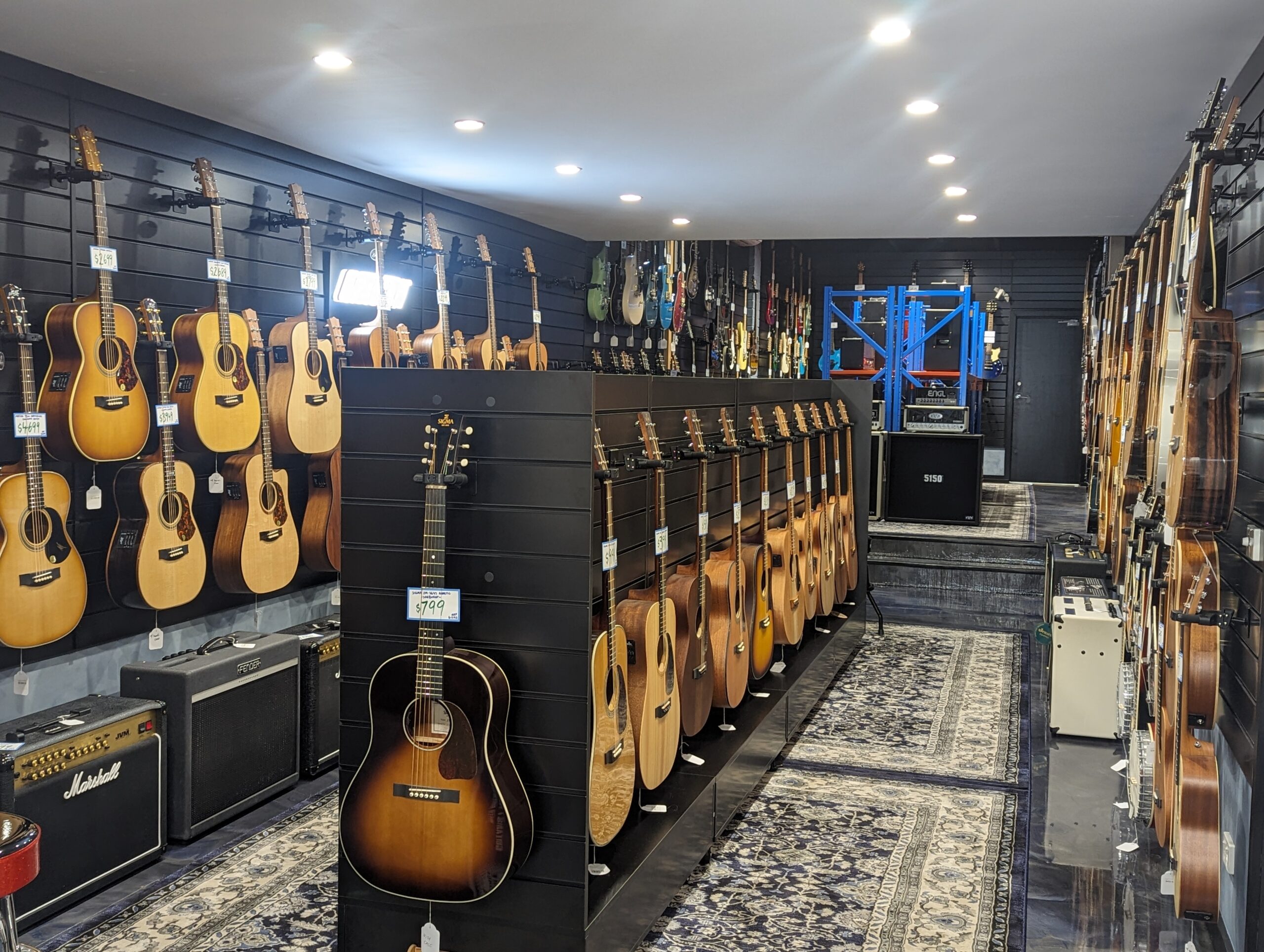 shopfitting products on music shop