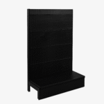 Black Single Sided Volcano Pegboard Gondola Shelving - 900mm Wide Modules