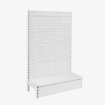 White Single Sided Volcano Pegboard Gondola Shelving – 900mm Wide Modules