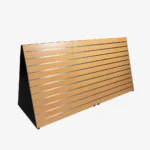 Freestanding Double Sided Slatwall A Frame Gondola, Beach with Silver Inserts