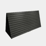 Freestanding Double Sided Slatwall A Frame Gondola, Charcoal with Black Inserts