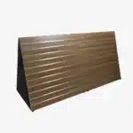 Freestanding Double Sided Slatwall A Frame Gondola, Dark Walnut with Silver Inserts