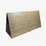 Freestanding Double Sided Slatwall A Frame Gondola, Walnut with Silver Inserts