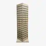 Walnut Slatwall Spinning Gondola 400mm W x 1800mm H with Black Inserts