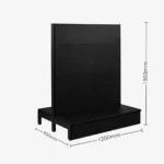 Black Double Sided Plain Panel Gondola Shelving – 1200mm Wide Modules