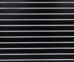Black Matte Landscape Horizontal Slatwall with White Aluminium Inserts