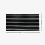 Black Matte Landscape Horizontal Slatwall with White Aluminium Inserts