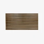 Dark Walnut Matte Landscape Horizontal Slatwall with Silver Aluminium Inserts