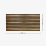 Dark Walnut Matte Landscape Horizontal Slatwall with Silver Aluminium Inserts