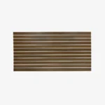 Dark Walnut Matte Landscape Horizontal Slatwall with White Aluminium Inserts