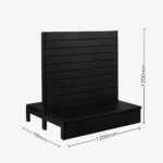 Black Double Sided Slatwall Gondola Shelving – 1200mm wide Modules