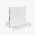 White Double Sided Plain Panel Gondola Shelving – 1200mm wide Modules