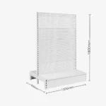 White Double Sided Volcano Pegboard Gondola Shelving – 1200mm wide Modules