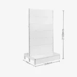 White Double Sided Plain Panel Gondola Shelving – 1200mm wide Modules