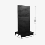 Black Double Sided Slatwall Gondola Shelving – 1200mm wide Modules