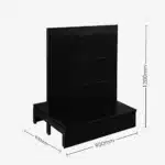 Black Double Sided Volcano Pegboard Gondola Shelving – 900mm wide Modules