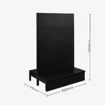 Black Double Sided Plain Panel Gondola Shelving – 900mm Wide Modules