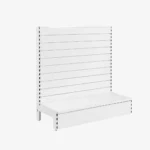 White Single Sided Slatwall Gondola Shelving – 1200mm wide Modules