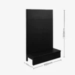 Black Single Sided Plain Panel Gondola Shelving – 900mm Wide Modules