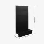 Black Single Sided Plain Panel Gondola Shelving – 900mm Wide Modules
