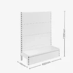 White Single Sided Plain Panel Gondola Shelving – 900mm Wide Modules