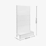 White Single Sided Plain Panel Gondola Shelving – 900mm Wide Modules