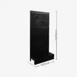 Black Single Sided Volcano Pegboard Gondola Shelving – 900mm wide Modules