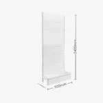 White Single Sided Plain Panel Gondola Shelving – 900mm Wide Modules