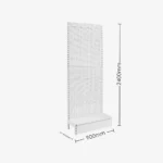White Single Sided Volcano Pegboard Gondola Shelving – 900mm wide Modules