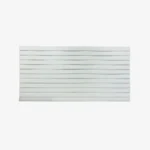 Light Grey Matte Landscape Horizontal Slatwall with White Aluminium Inserts