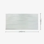 Light Grey Matte Landscape Horizontal Slatwall with White Aluminium Inserts