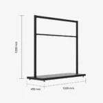 Clothes Rail Bar for 1200mm Wide Modules