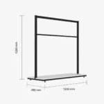Clothes Rail Bar for 1200mm Wide Modules