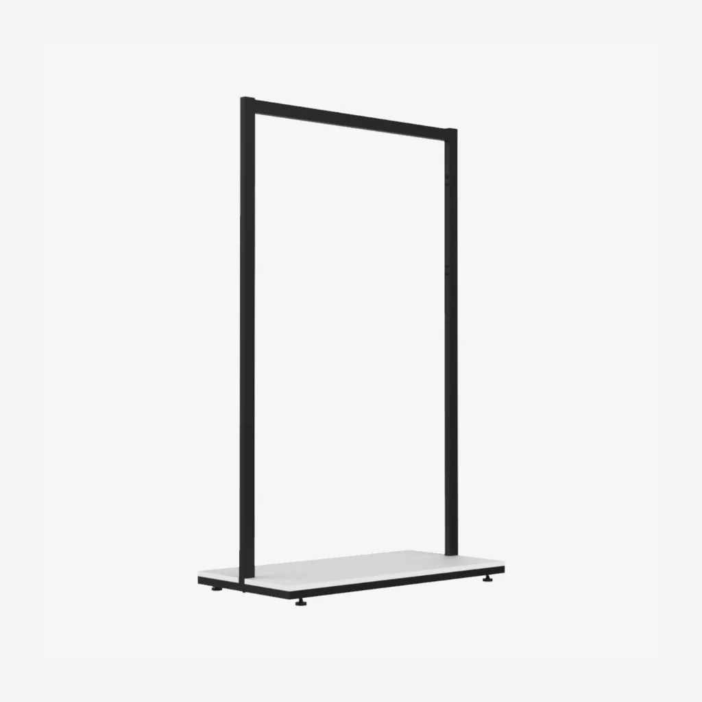 Black Clothing Rack with White Base – 900mm Wide