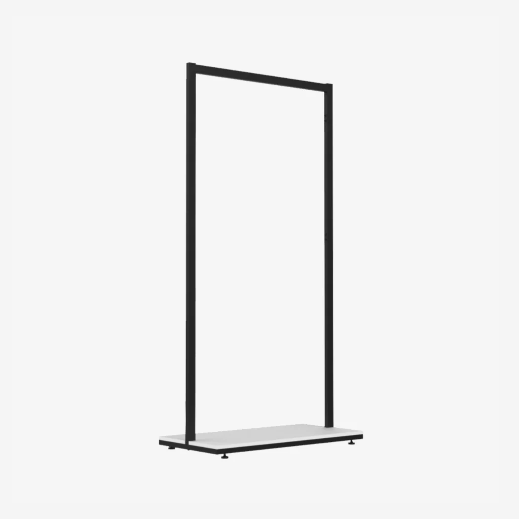 Black Clothing Rack with White Base – 900mm Wide