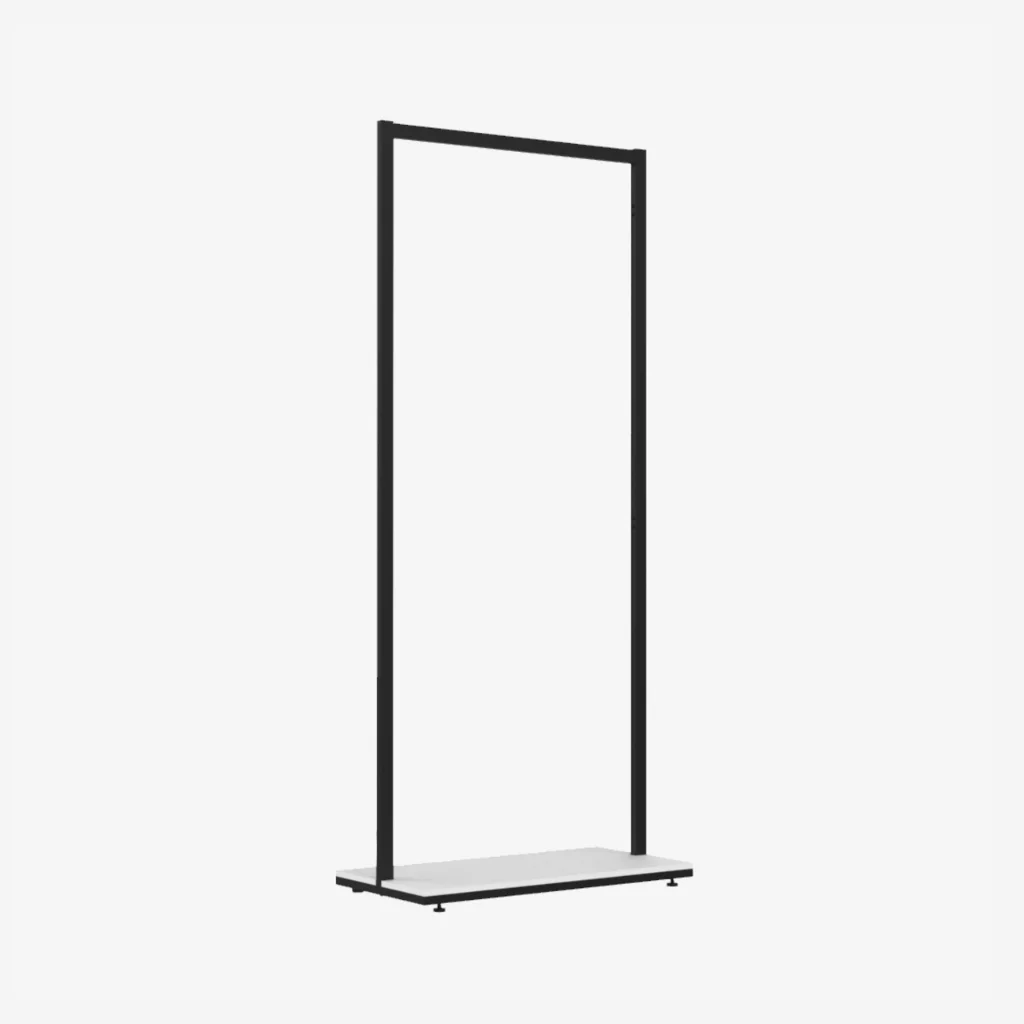 Black Clothing Rack with White Base – 900mm Wide